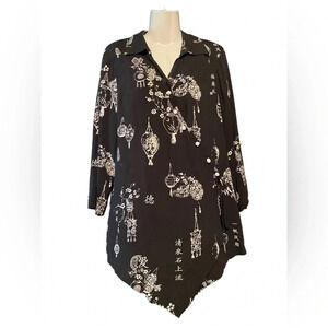 Soft Surroundings Pagoda Chinese Lantern Pattern Tunic